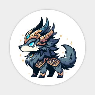 Kawaii Chibi Wolf Fenrir Norse Mythology Magnet